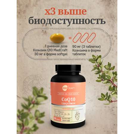 БАД MedCraft Коэнзим q10 капсулы, coenzyme b-complex