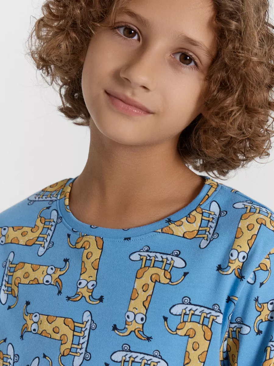Пижама Mark Formelle (Марк Формэль) 563326/жирафы на голубом - фото 6