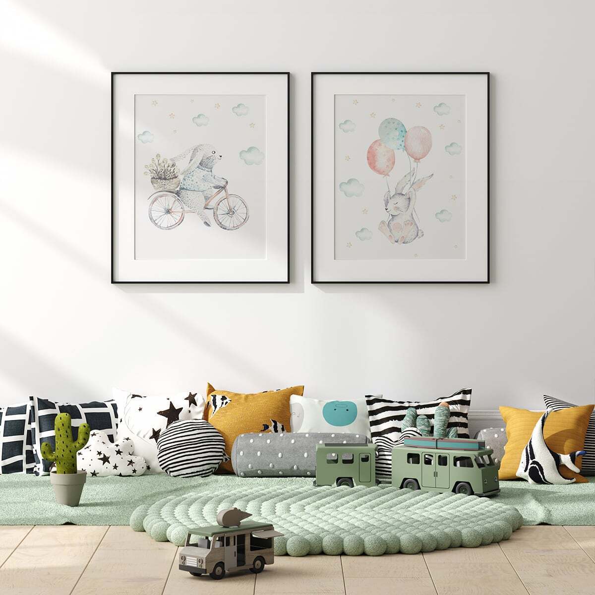 Интерьерный постер Moda interio Watercolor animals Акварельные животные 40х50 см 2 шт - фото 7
