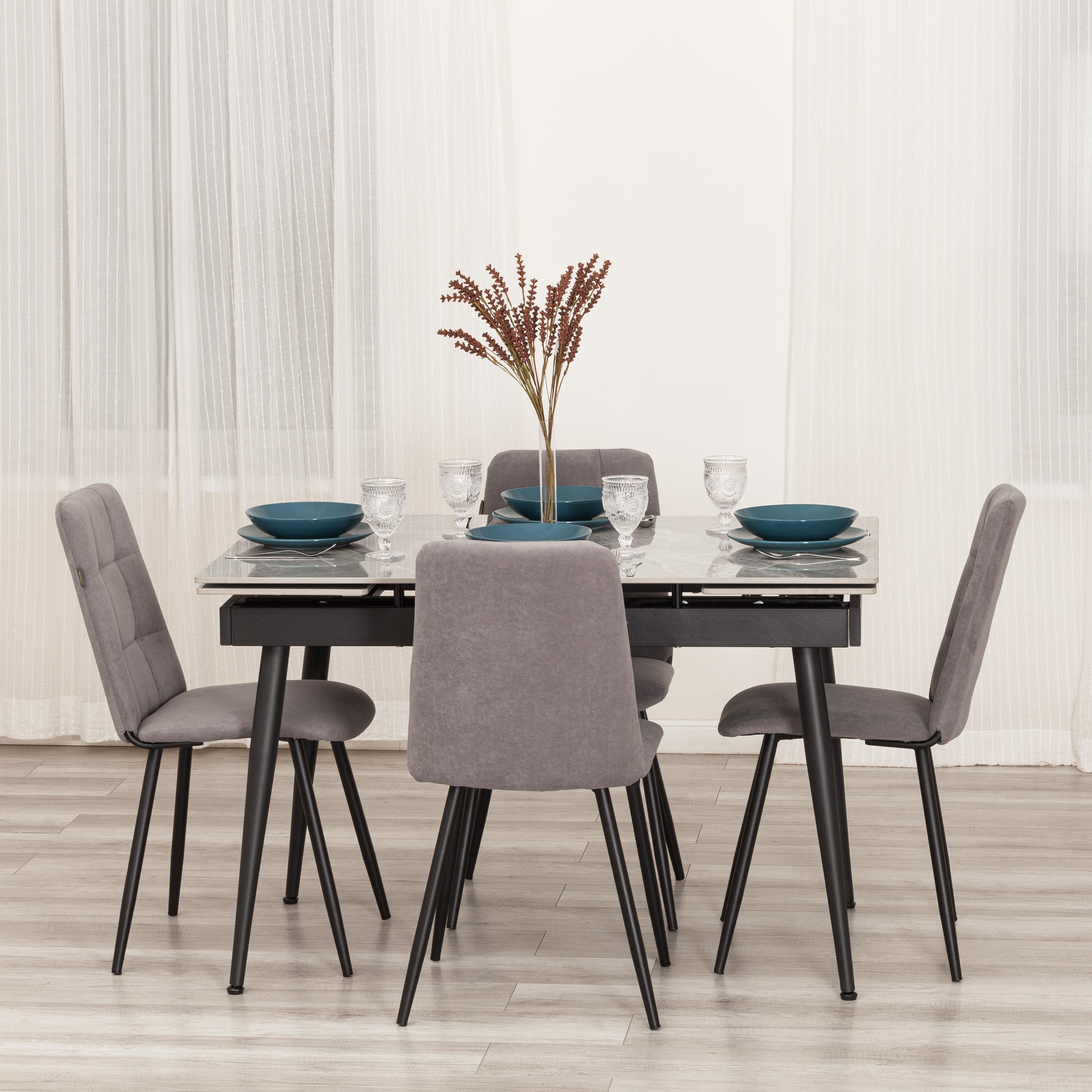 Стул TETCHAIR Asti TREND велюр серый 2 шт. - фото 2