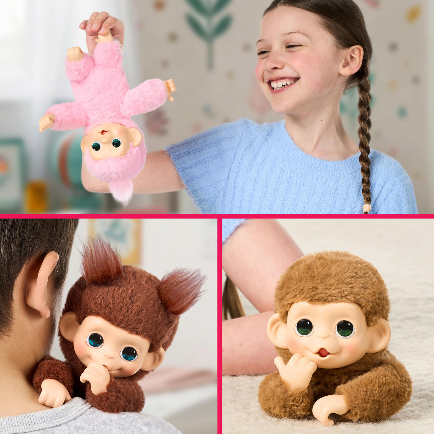 Игрушка Moose Llp+Wp Обезьянка розовая - фото 8