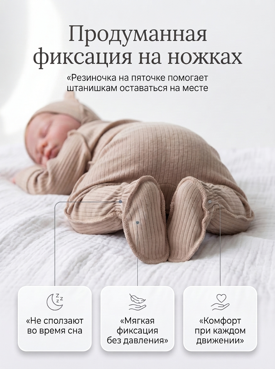 Комбинезон с шапочкой СветЛена СМЧбеж - фото 6