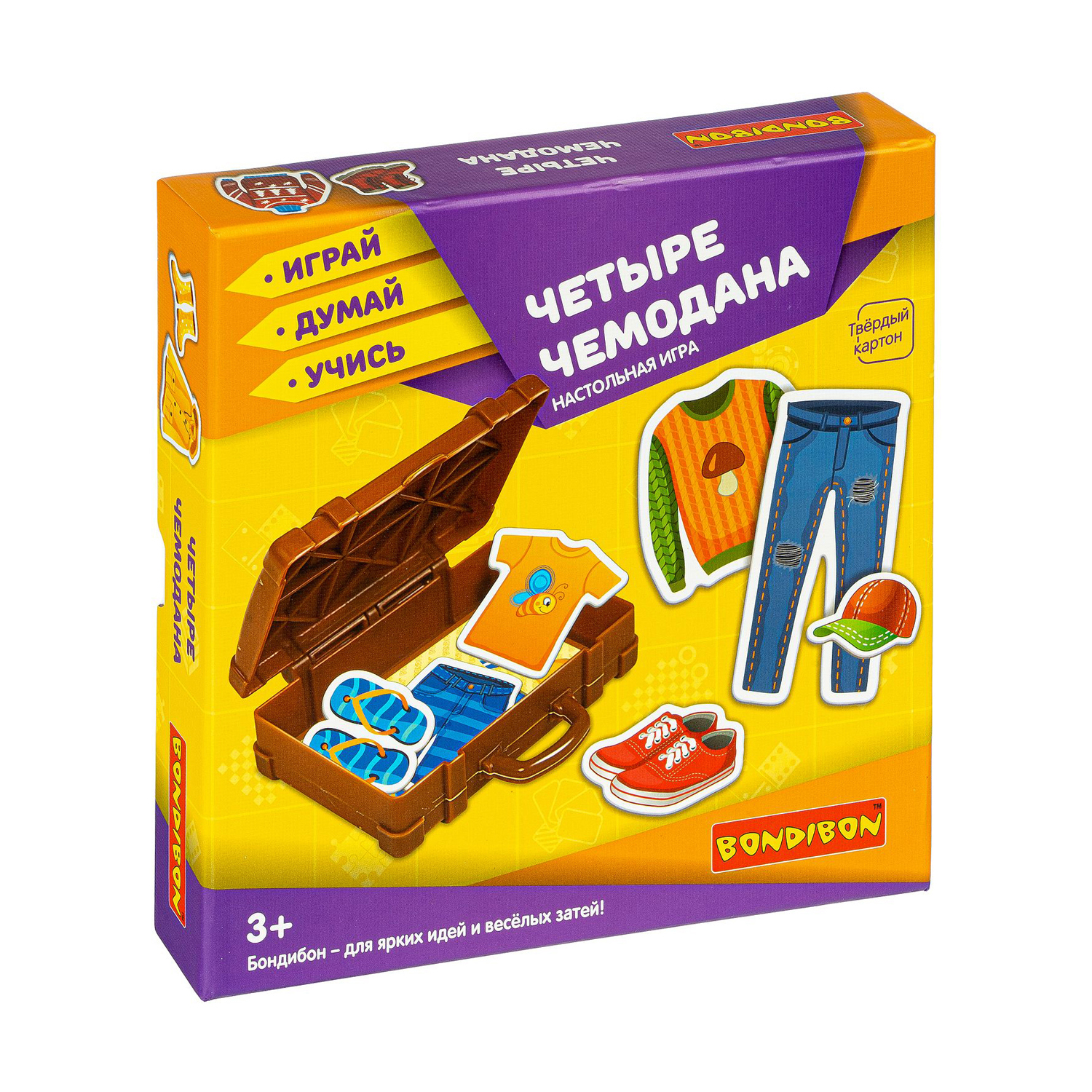Настольная игра Bondibon для компании Четыре чемодана - фото 3