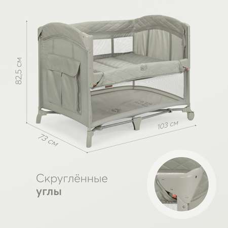 Манеж Happy Baby Wilson оливковый