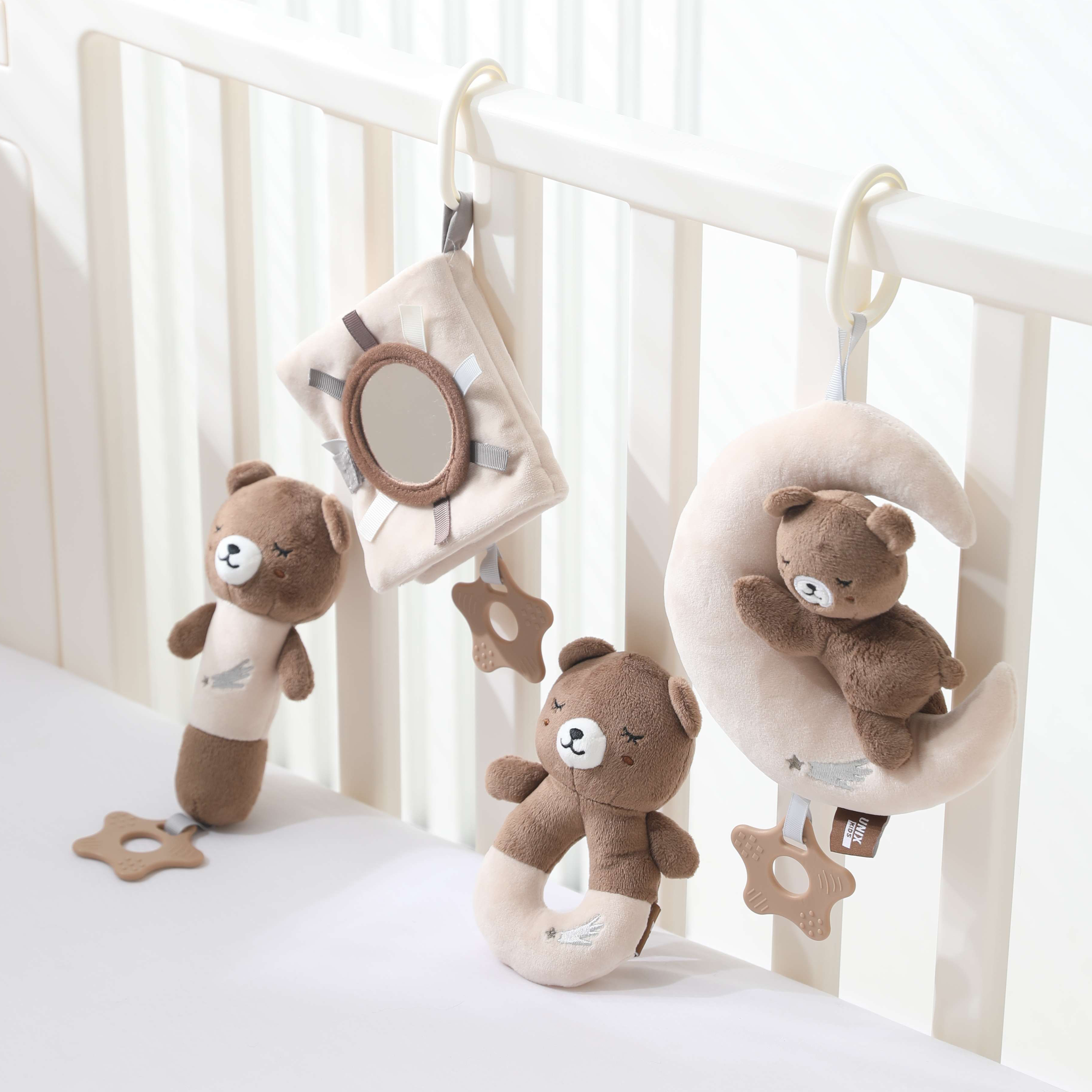 Игрушка UNIX Kids подвеска Мишка на луне 0+ набор 4 шт - фото 18