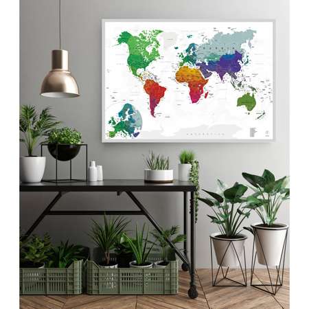 Скретч-карта мира Afi Design Silver A1 - 84 х 60 см