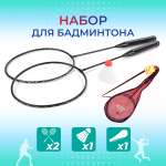Бадминтон Veld Co 2 ракетки + воланчик в сумке