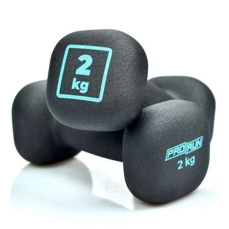 Гантели неопреновые ProRun, 2 шт х 2 кг