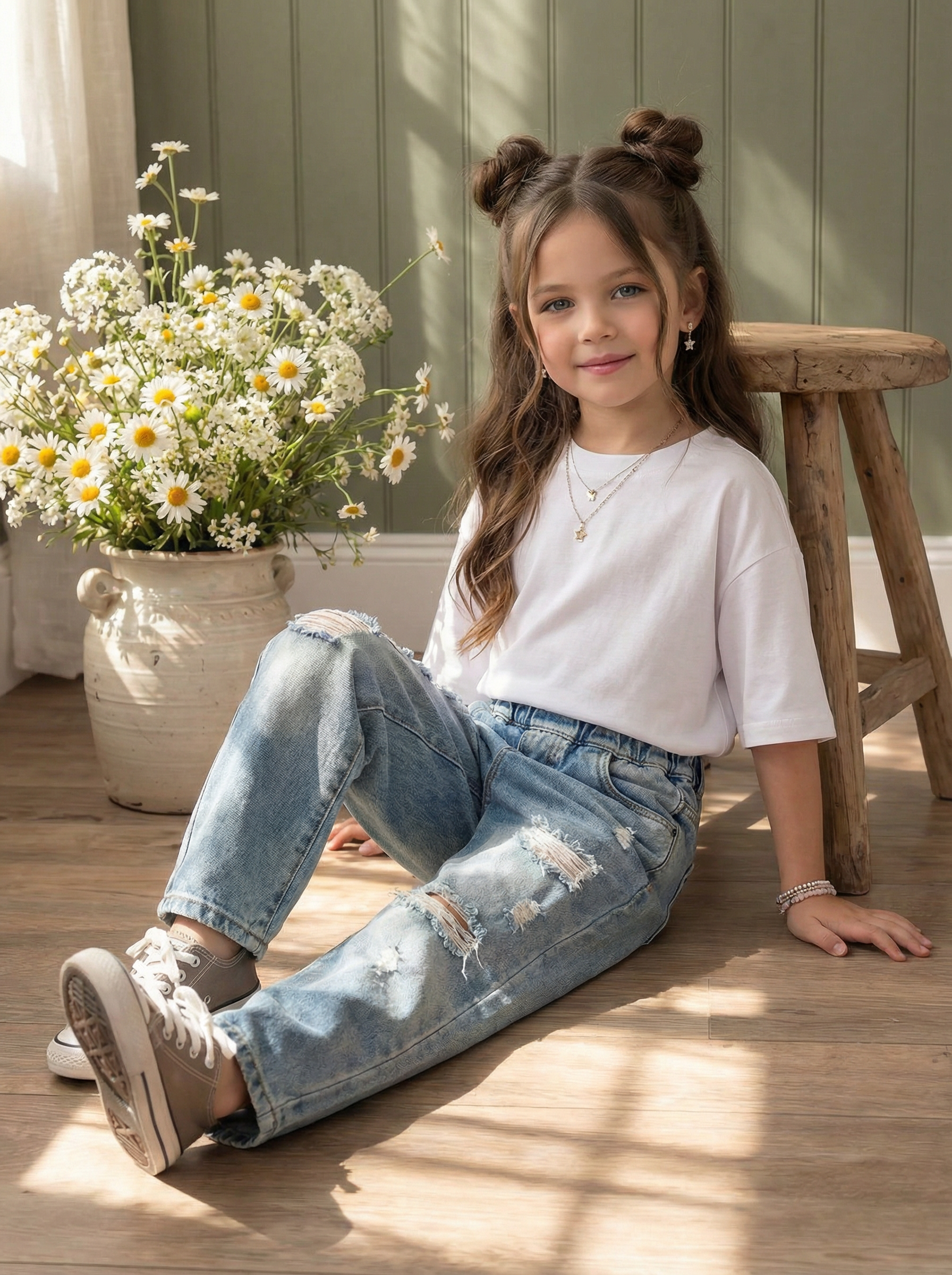 Джинсы Artcher kids Jeans0017Голубые_рваные - фото 7