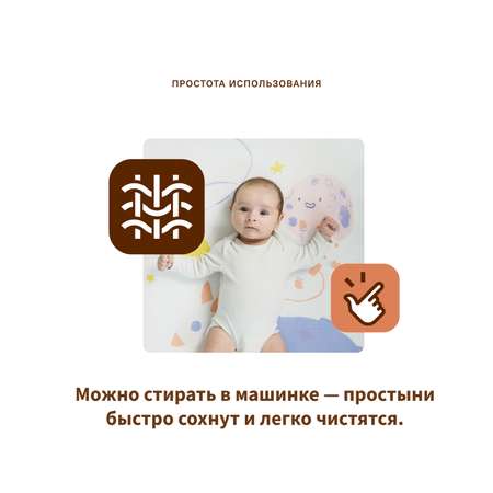 Простынь на резинке Qwhimsy Космос QCS002