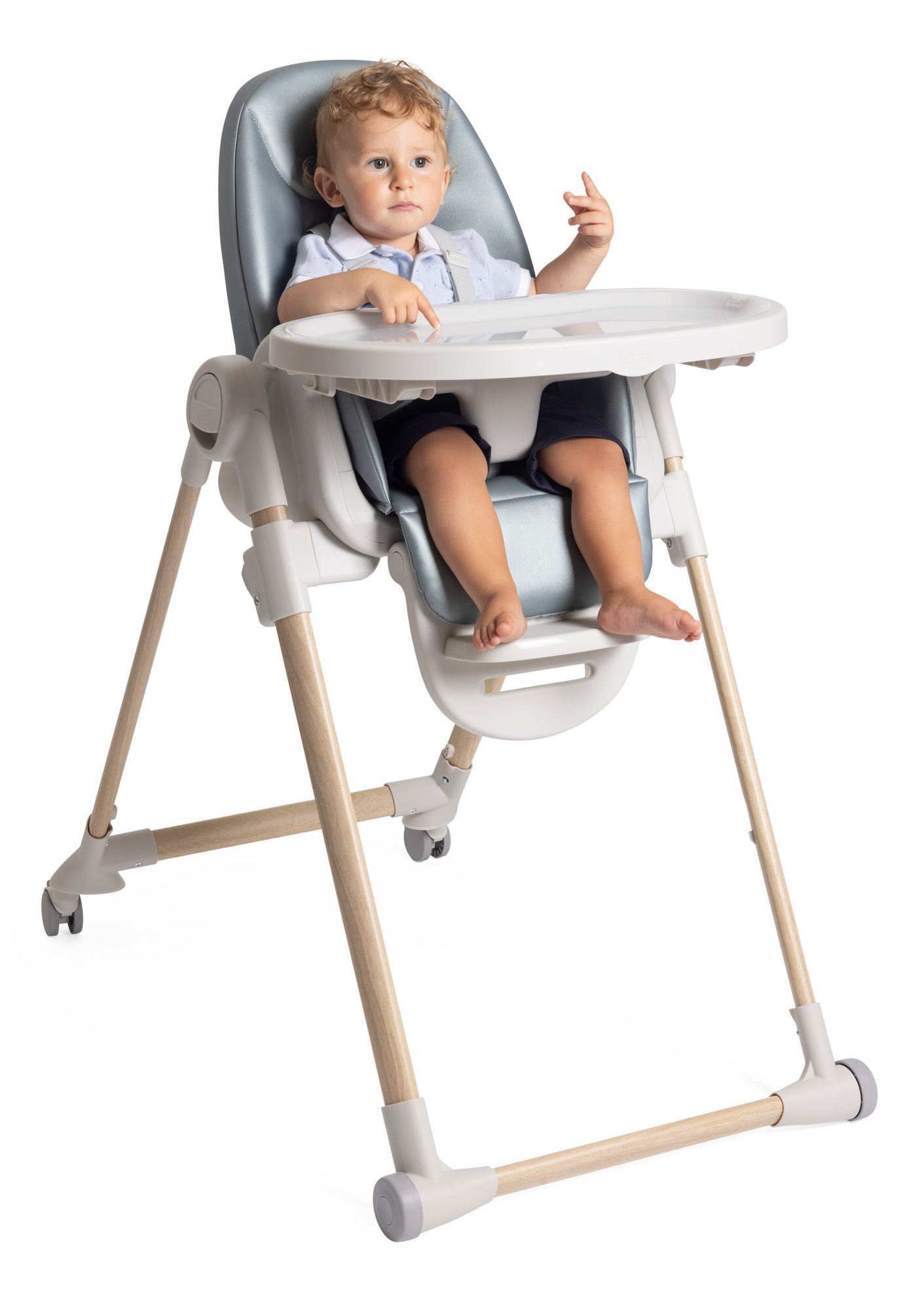 Стульчик для кормления Chicco голубой - фото 18