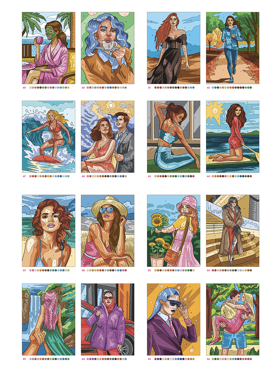 Раскраска по номерам Проф-Пресс большая Про любовь 100 сюжетов - фото 11