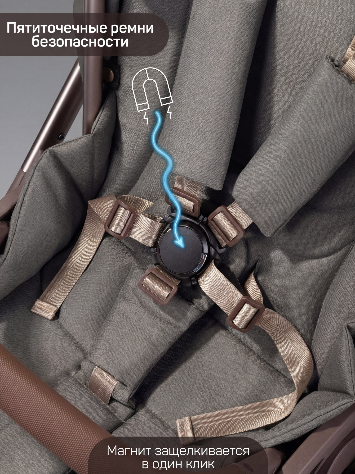 Коляска 2в1 Amarobaby Motus Premium Ecco Exclusive серый - фото 6