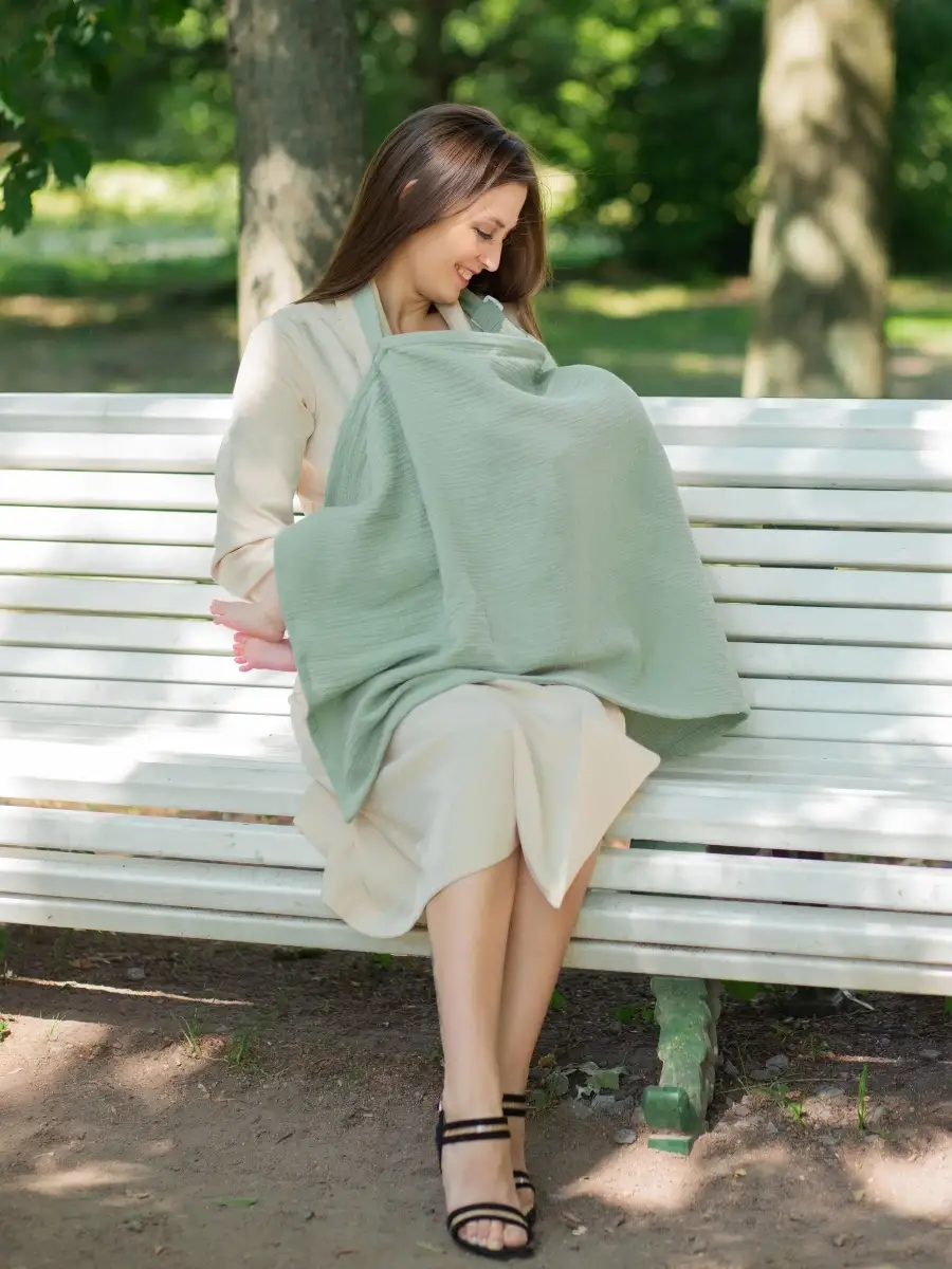 Накидка для кормления Little Kiddy nakidkaполынь - фото 4