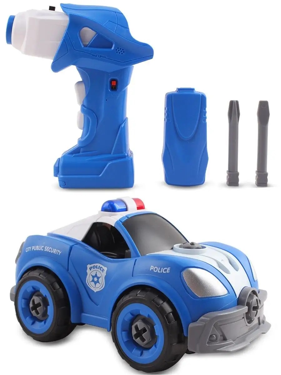 Полицейская машина РУ Lei Meng с шуруповертом, свет, звук - фото 5