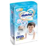 Подгузники MANU L (9-14 кг) 70 шт.