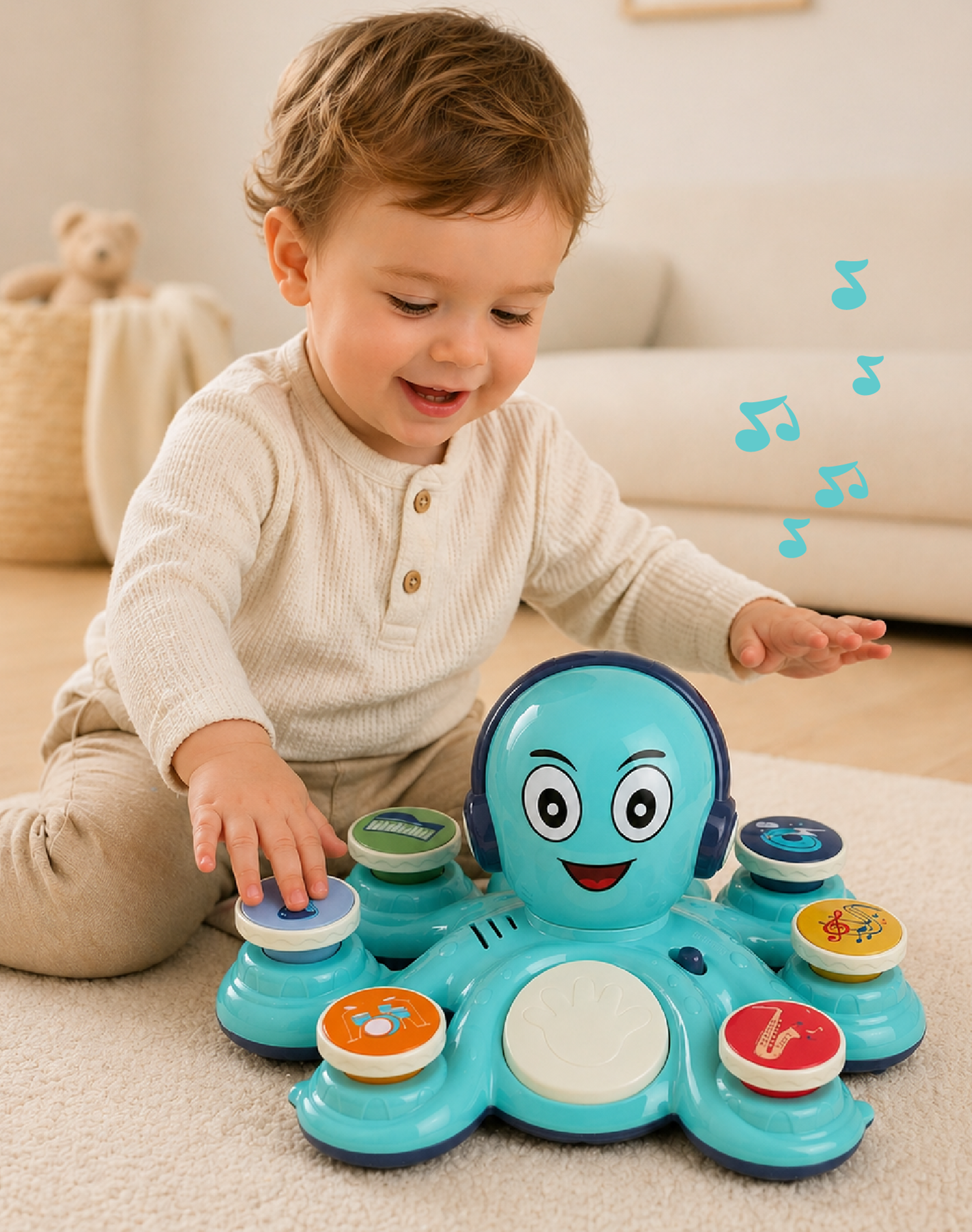 Игрушка BabyGo Осьминог-рокер - фото 4