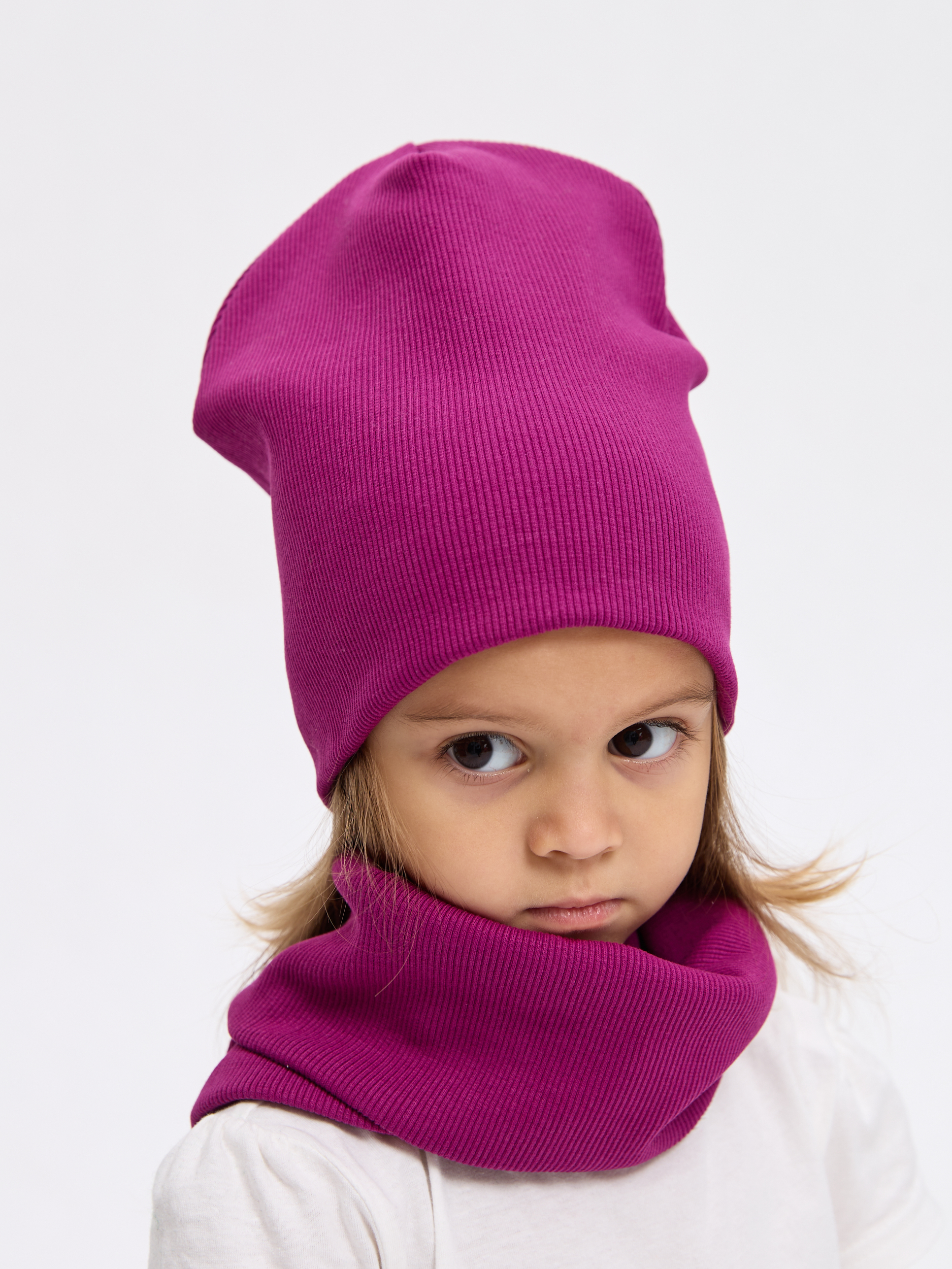 Шапка и снуд Лапушка 0258 вишневый - фото 5