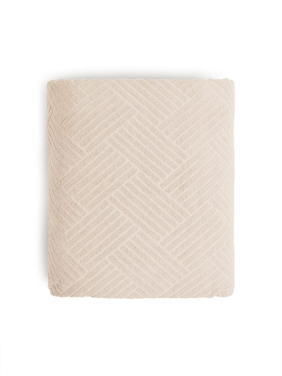 Простыня DeNASTIA махровая молочный D000144 150 x 200 см 1 шт. - фото 2