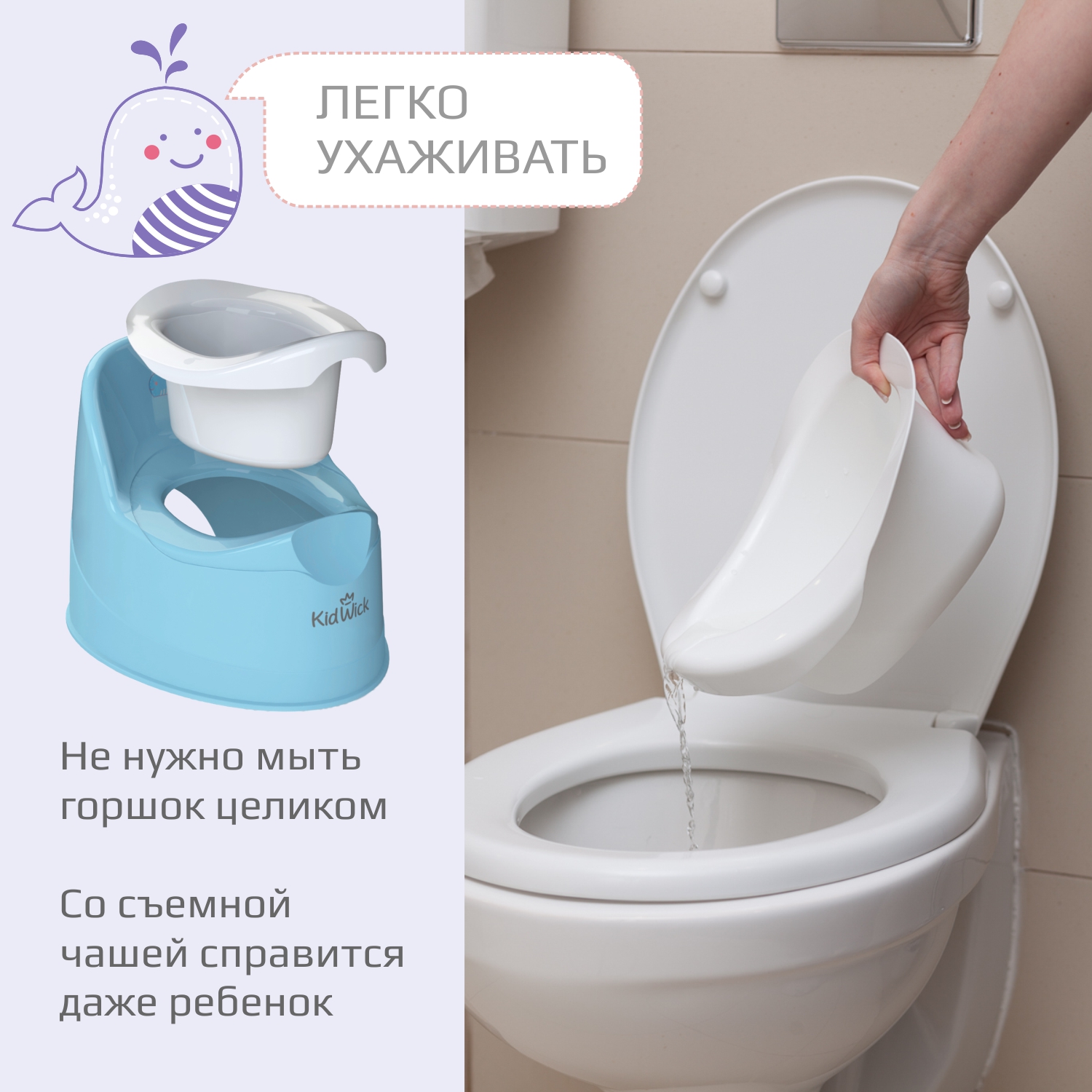 Горшок KidWick Гранд голубой - фото 4