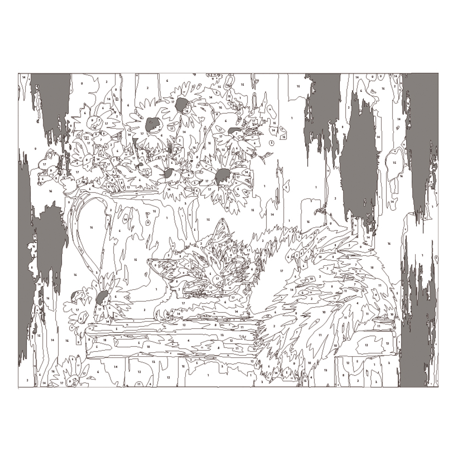 Картина по номерам Феникс + Кот - фото 3