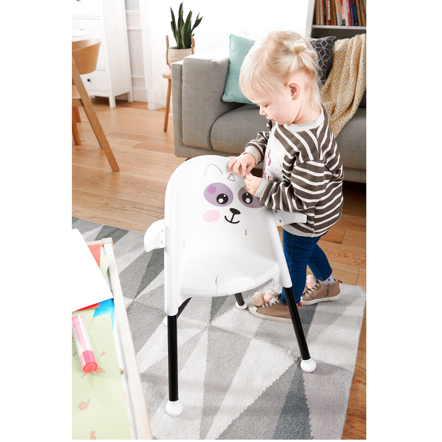 Стульчик для кормления Kinderkraft Pini Grey трансформер - фото 21