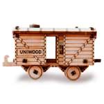 Конструктор Uniwood Товарный вагон деревянный