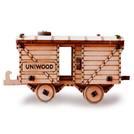 Конструктор Uniwood Товарный вагон деревянный