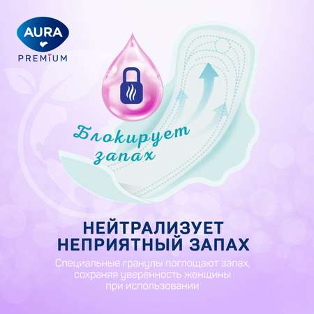 Прокладки ночные AURA гигиенические night 7шт х 6 уп