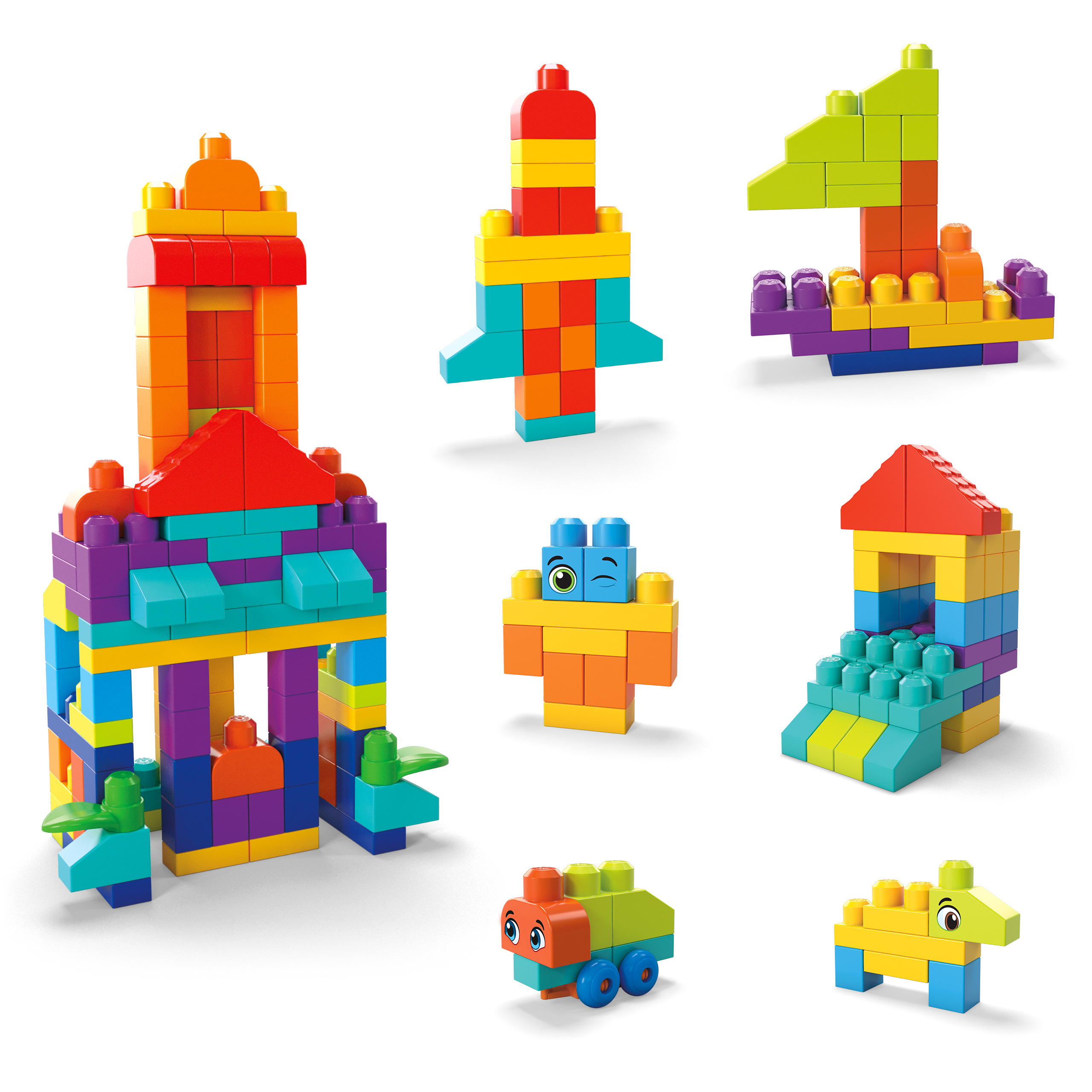 Конструктор Mega Bloks Bigger Building Bag 150 дет. - фото 6