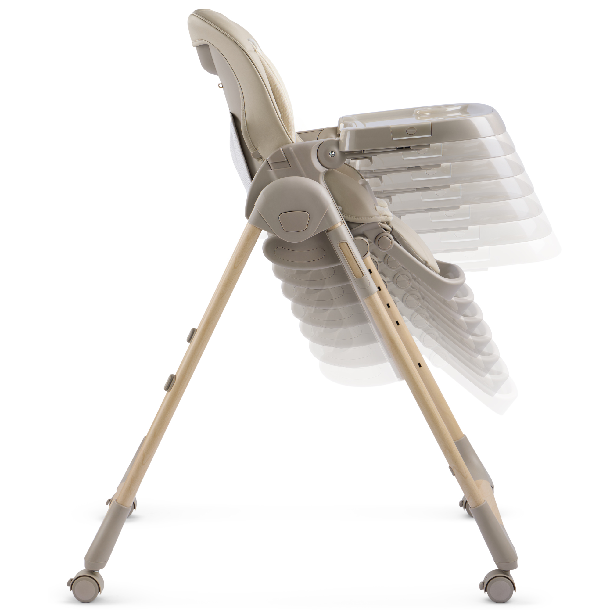 Стульчик для кормления Happy Baby WILLIAM LUX серый - фото 11