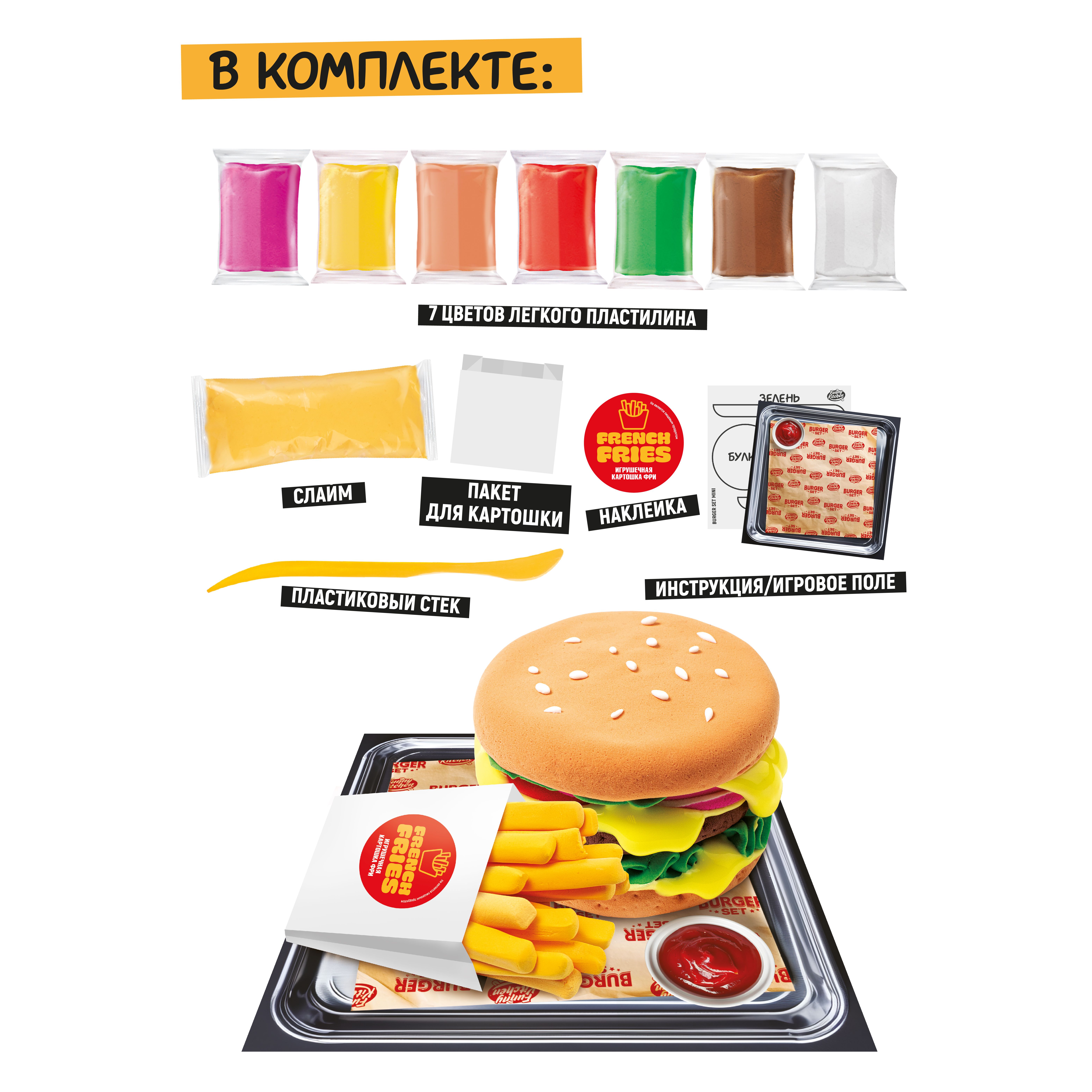 Масса для лепки Funny Kitchen Burger set - фото 2