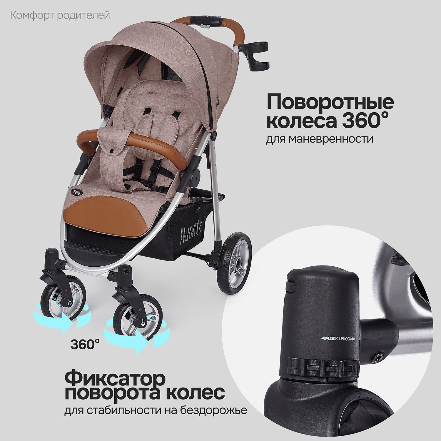 Коляска прогулочная Nuovita Corso - фото 10