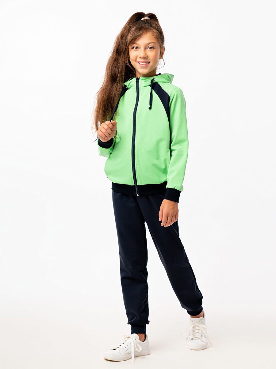 Спортивный костюм RODOS М-258/темно-синий_светло-зеленый - фото 2