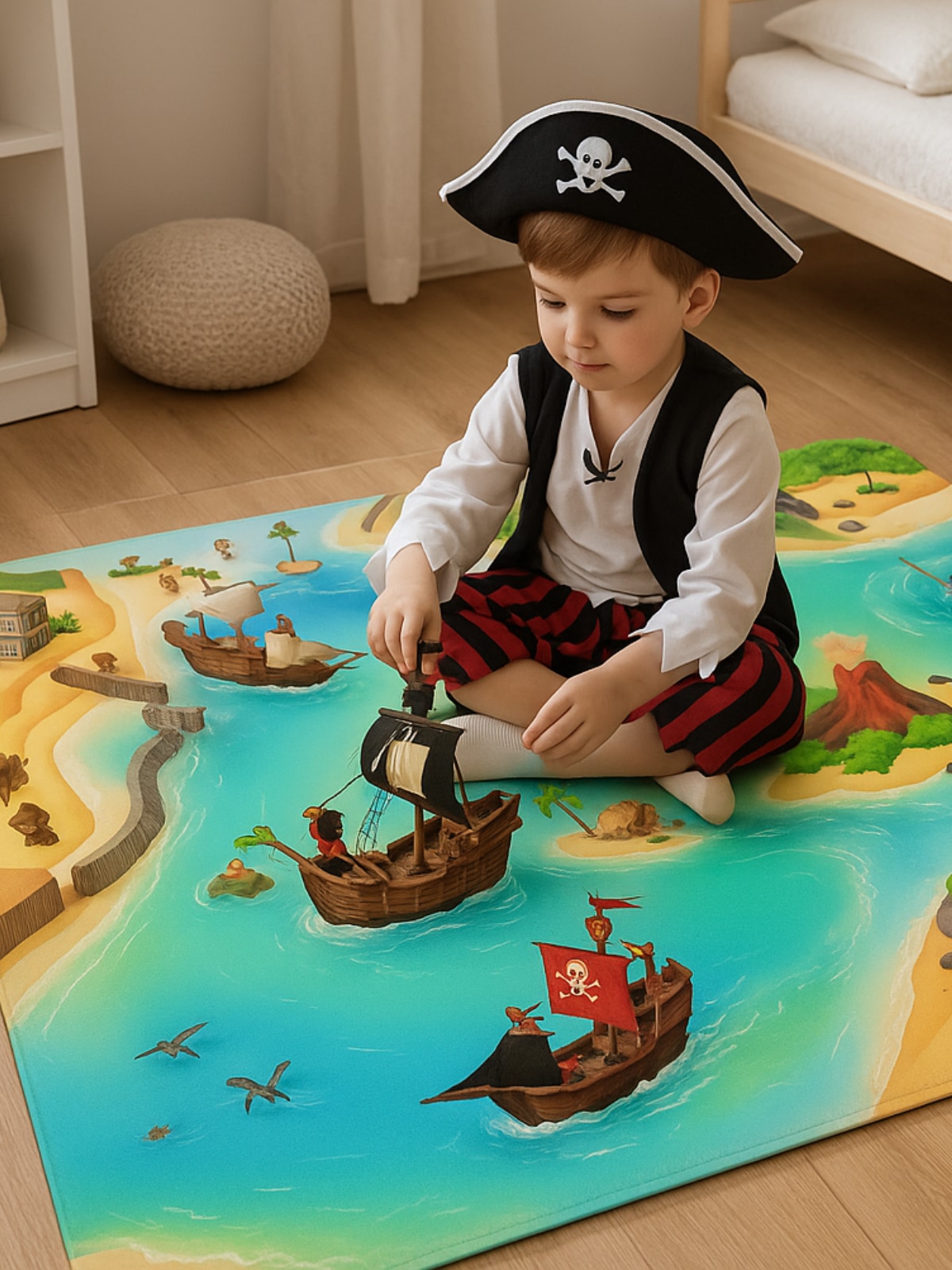 Детский складной коврик Achoka Пираты 150 x 100 см 1 шт. - фото 2