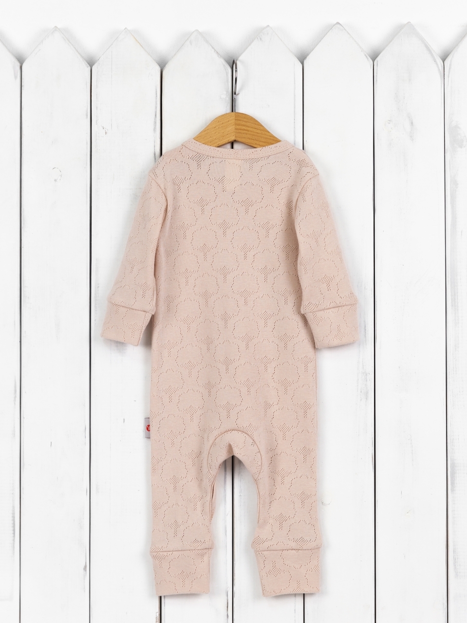 Комбинезон Baby boom К296/5-Р ажурная рибана шампань узор хлопок - фото 3