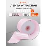 Лента Айрис атласная упаковочная флористическая 5 см 22.86 м 008 бледно - розовый