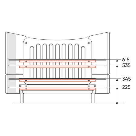 Детская кроватка Ellipse овальная, (розовый)