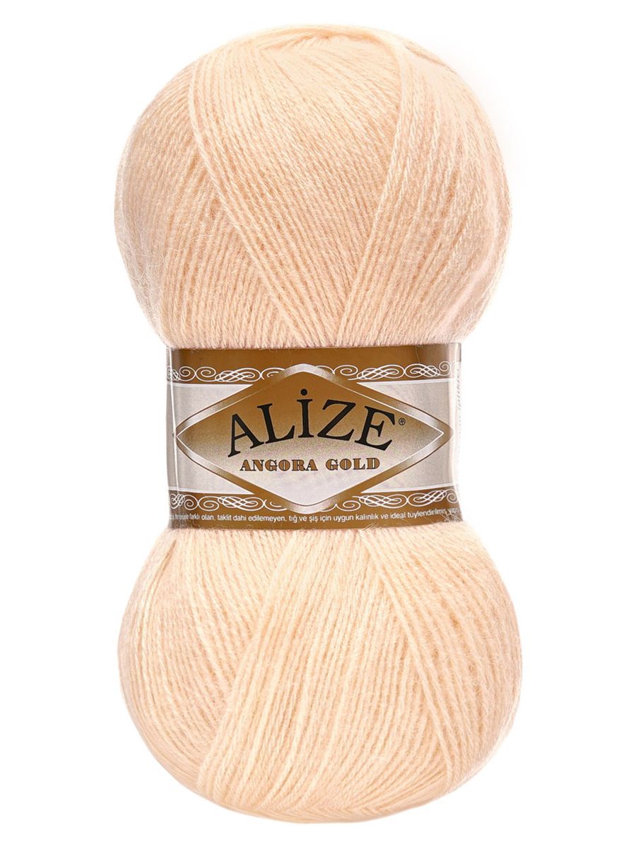 Пряжа Alize для шарфов кардиганов Angora Gold 100 гр 550 м 5 мотков 681 ярко-персиковый - фото 4