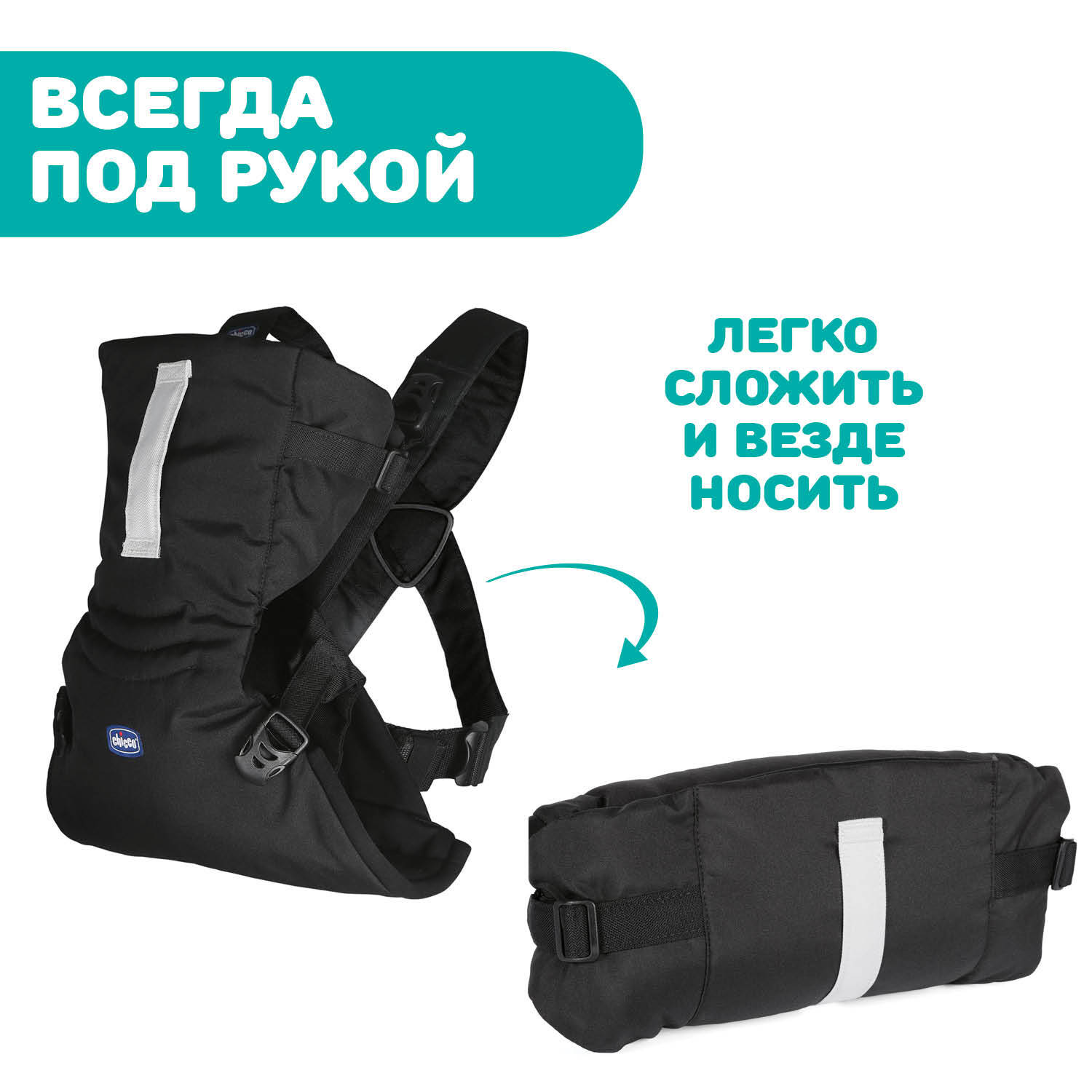Эргорюкзак для малышей Chicco EASYFIT от 0 мес черный - фото 6