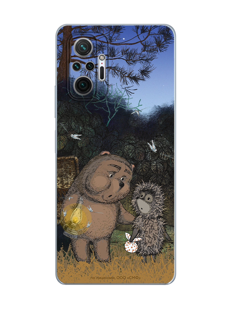 Силиконовый чехол Mcover для смартфона Xiaomi Redmi Note 10 Pro Союзмультфильм Ежик в тумане и медвежонок - фото 1