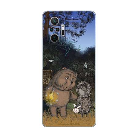 Силиконовый чехол Mcover для смартфона Xiaomi Redmi Note 10 Pro Союзмультфильм Ежик в тумане и медвежонок