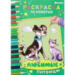 Раскраска по номерам Bright Kids Любимые питомцы А4 6 листов 210х297 мм
