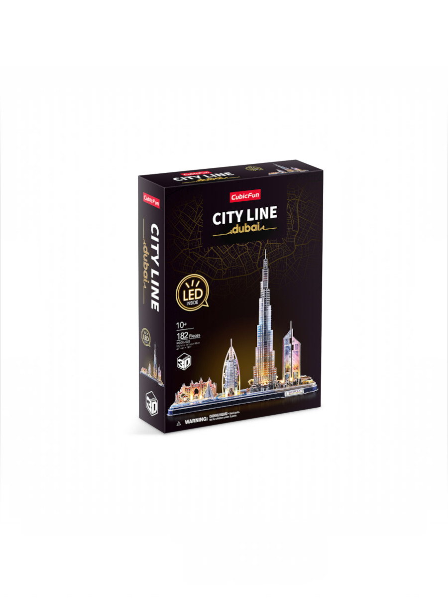 Пазл 3D CubicFun LED-подсветка Дубай 182 дет - фото 8