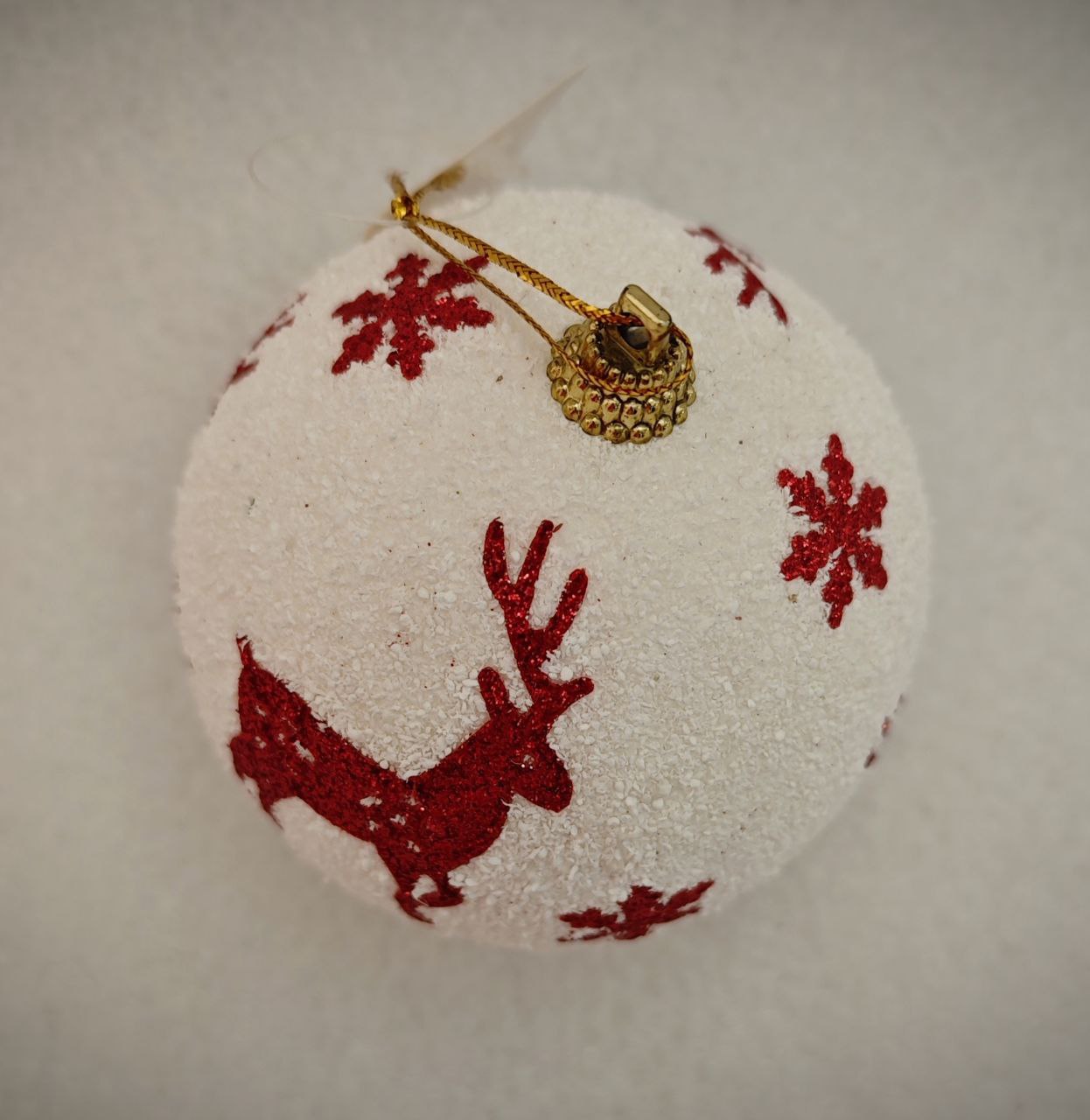 Украшение ёлочное Магия праздника Шар с оленем и снежинкой - фото 2