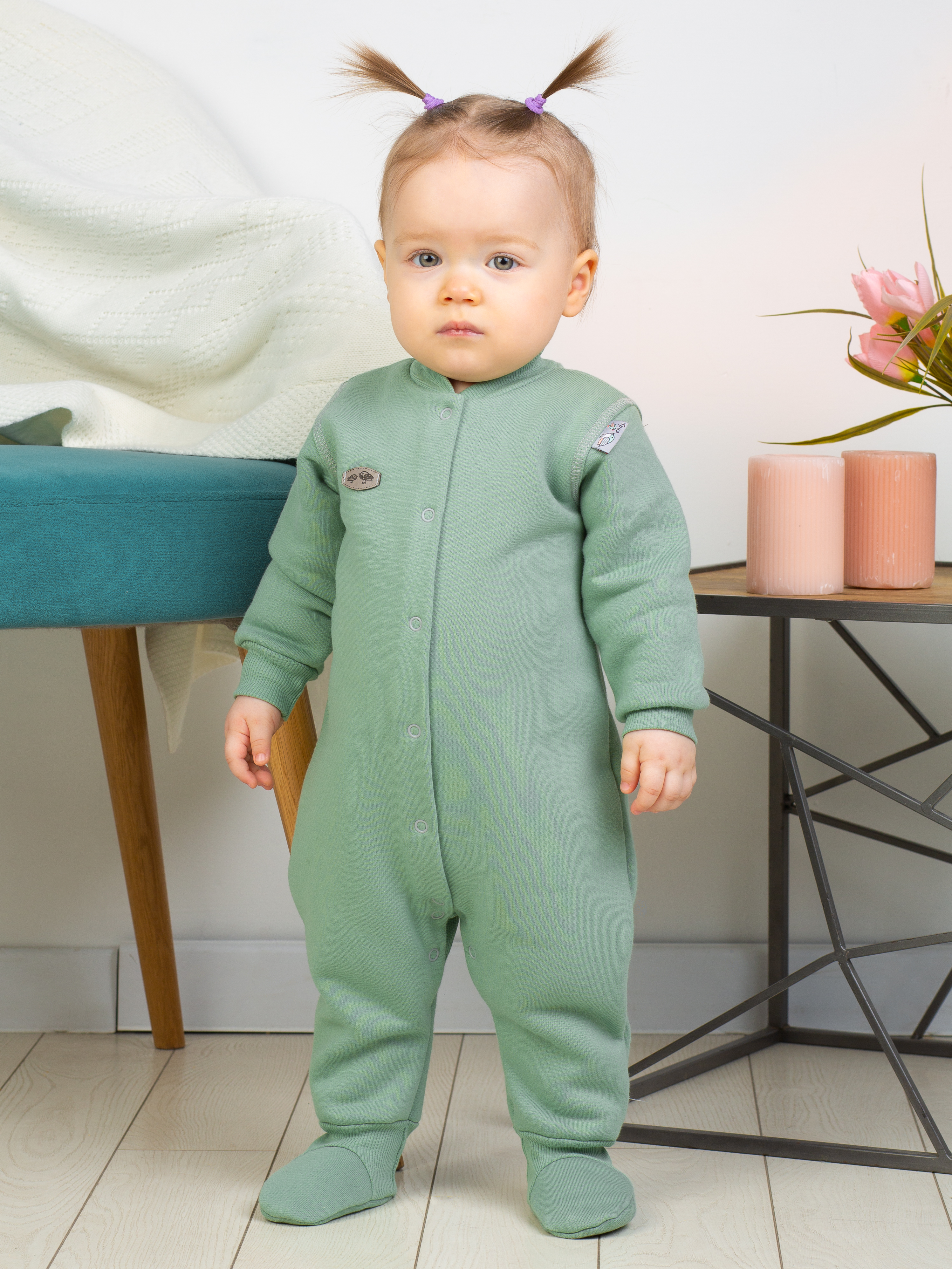 Изображение товара Комбинезон для новорожденных ТРИЯ 68 утепленный с флисом, Россия