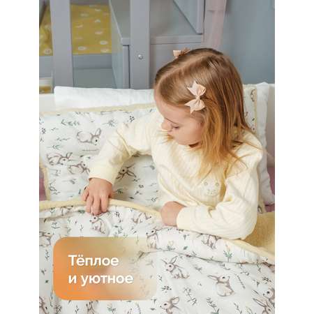 Одеяло теплое HOLTY Зайцы белые