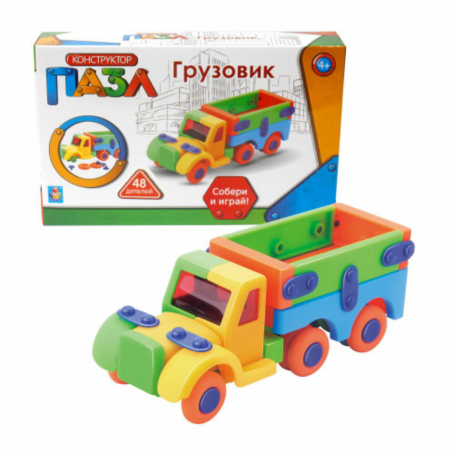 Конструктор 1TOY Грузовик блочный - фото 1
