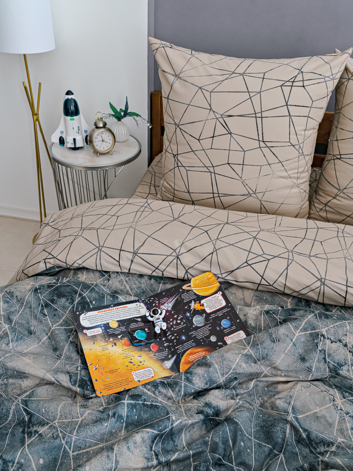 Постельное белье LOVEBERRY 1,5 спальный Звездное небо - фото 8