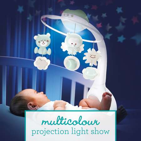 Мобиль INFANTINO 3 в 1 Музыкальный серо-зеленый